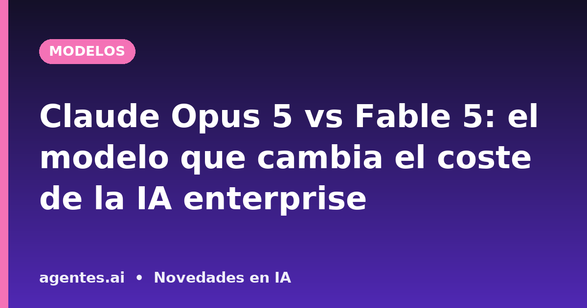 Claude Opus 5 vs Fable 5: el modelo que cambia el coste de la IA enterprise