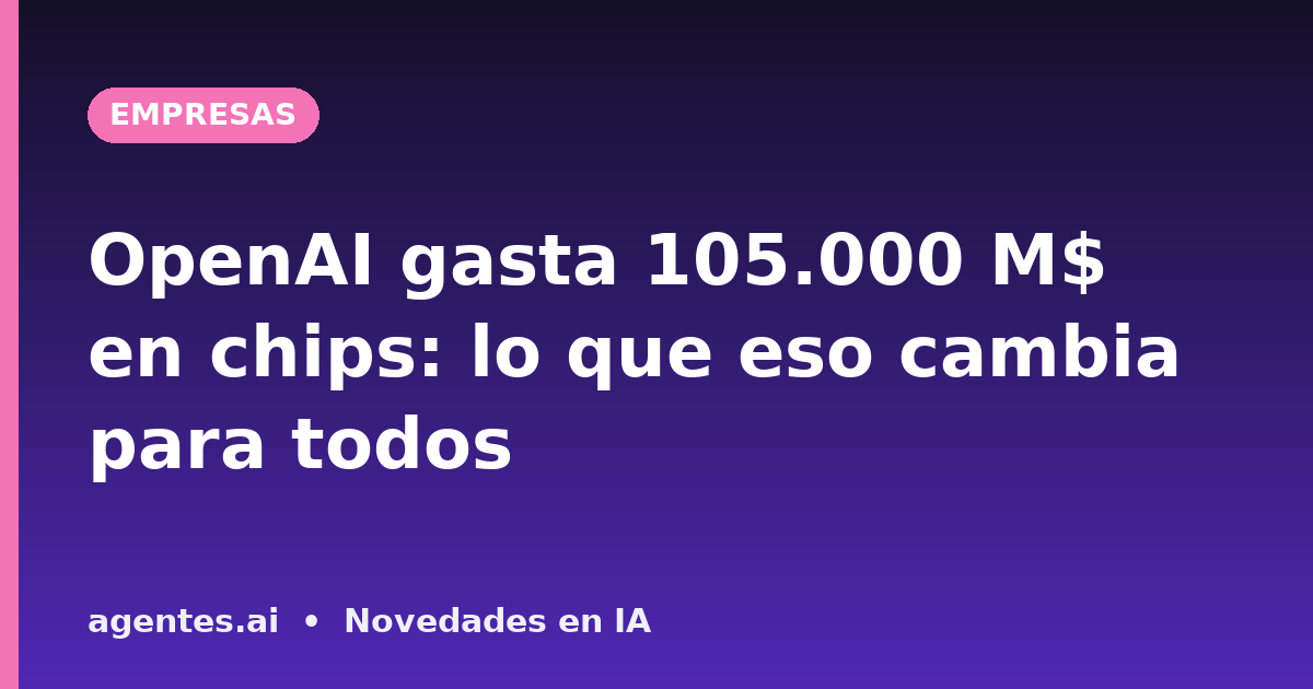 OpenAI gasta 105.000 M$ en chips: lo que eso cambia para todos